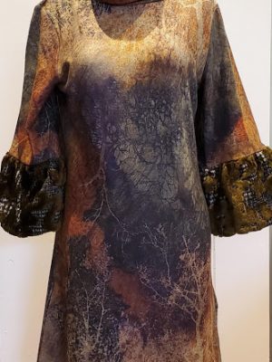 ISLE – GAUDI Fur Sleeve Dress