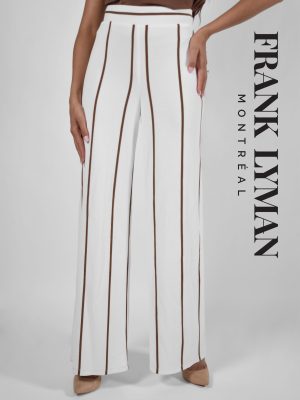Frank Lyman  Off white/brown stripe pant